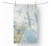 Big Box Art Hurricane In Flight by Eric Ravilious - 100% Cotton (72 x 44 cm) Kitchen Tea Towel, Dish Cloth for Drying, Cleaning and Washing - Absorbent and Quick Drying