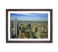 Big Box Art Illinois Chicago Skyline USA 2 Framed Wall Art Picture Print Ready to Hang, Walnut A2 (62 x 45 cm)