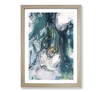 Big Box Art Imagine The Story in Abstract Framed Wall Art Picture Print Ready to Hang, Oak A2 (62 x 45 cm)