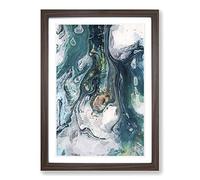 Big Box Art Imagine The Story in Abstract Framed Wall Art Picture Print Ready to Hang, Walnut A2 (62 x 45 cm)