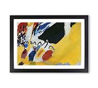 Big Box Art Impression Iii by Wassily Kandinsky Framed Wall Art Picture Print Ready to Hang, Black A2 (62 x 45 cm)