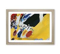 Big Box Art Impression Iii by Wassily Kandinsky Framed Wall Art Picture Print Ready to Hang, Oak A2 (62 x 45 cm)