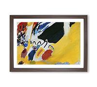 Big Box Art Impression Iii by Wassily Kandinsky Framed Wall Art Picture Print Ready to Hang, Walnut A2 (62 x 45 cm)