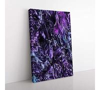 Big Box Art Innocence in Abstract Canvas Wall Art Print Ready to Hang Picture, 76 x 50 cm (30 x 20 Inch), Blue, Violet, Lavender, Purple