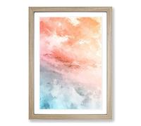 Big Box Art Inspiration from The Clouds in Abstract Framed Wall Art Picture Print Ready to Hang, Oak A2 (62 x 45 cm)