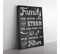 Big Box Art Inspirational Quote Family Canvas Wall Art Print Ready to Hang Picture, 76 x 50 cm (30 x 20 Inch), Multi-Coloured