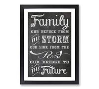 Big Box Art Inspirational Quote Family Framed Wall Art Picture Print Ready to Hang, Oak A2 (62 x 45 cm)