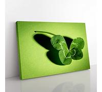 Big Box Art Irish Four Leaf Clover Canvas Wall Art Print Ready to Hang Picture, 76 x 50 cm (30 x 20 Inch), Multi-Coloured