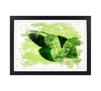 Big Box Art Irish Four Leaf Clover V3 Framed Wall Art Picture Print Ready to Hang, Black A2 (62 x 45 cm)