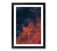 Big Box Art Iron Feelings in Abstract Framed Wall Art Picture Print Ready to Hang, Black A2 (62 x 45 cm)