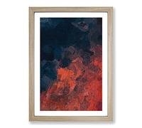 Big Box Art Iron Feelings in Abstract Framed Wall Art Picture Print Ready to Hang, Oak A2 (62 x 45 cm)