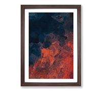 Big Box Art Iron Feelings in Abstract Framed Wall Art Picture Print Ready to Hang, Walnut A2 (62 x 45 cm)