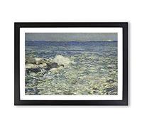 Big Box Art Isles of Shoals by Childe Hassam Framed Wall Art Picture Print Ready to Hang, Black A2 (62 x 45 cm)