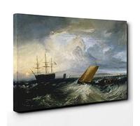 Big Box Art J.M.W. Turner heerness as Seen from The Nore Canvas Wall Art Print Ready to Hang Picture, 30 x 20 Inch (76 x 50 cm), Multi-Coloured