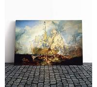 Big Box Art J.M.W. Turner The Battle of Trafalgar Canvas Print 30x20 Inch | Wall Art, Ready to Hang, Gallery Wrapped, Fade-Resistant Inks, Securely Packaged, UK Made