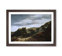 Big Box Art Jacob Ruisdael Dutch Dunes Framed Wall Art Picture Print Ready to Hang, Walnut A2 (62 x 45 cm)