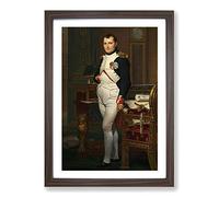 Big Box Art Jacques Louis-David The Emperor Napoleon Framed Wall Art Picture Print Ready to Hang, Walnut A2 (62 x 45 cm)