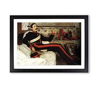 Big Box Art James Tissot Colonel Frederick Gustavus Barnaby Framed Wall Art Picture Print Ready to Hang, Oak A2 (62 x 45 cm)