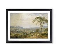 Big Box Art Jasper Francis Cropsey The Valley Framed Wall Art Picture Print Ready to Hang, Oak A2 (62 x 45 cm)