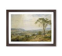 Big Box Art Jasper Francis Cropsey The Valley Framed Wall Art Picture Print Ready to Hang, Walnut A2 (62 x 45 cm)