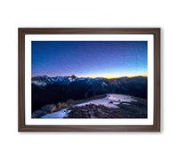 Big Box Art Jasper National Park in Canada Framed Wall Art Picture Print Ready to Hang, Walnut A2 (62 x 45 cm)
