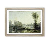 Big Box Art Jean-Baptiste Camille Corot Landscape Framed Wall Art Picture Print Ready to Hang, Oak A2 (62 x 45 cm)
