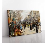 Big Box Art Jean-Francois Raffaelli On The Grand Boulevard Canvas Wall Art Print Ready to Hang Picture, 76 x 50 cm (30 x 20 Inch), Multi-Coloured