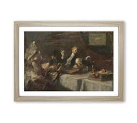 Big Box Art Jean-Louis Forain A Night at Maxims Framed Wall Art Picture Print Ready to Hang, Oak A2 (62 x 45 cm)