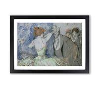 Big Box Art Jean-Louis Forain in The Wings Framed Wall Art Picture Print Ready to Hang, Oak A2 (62 x 45 cm)