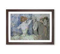 Big Box Art Jean-Louis Forain in The Wings Framed Wall Art Picture Print Ready to Hang, Walnut A2 (62 x 45 cm)