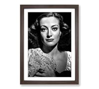 Big Box Art Joan Crawford Framed Wall Art Picture Print Ready to Hang, Walnut A2 (62 x 45 cm)