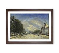 Big Box Art Johan Jongkind The Boulevard de Port-Royal, Pris Framed Wall Art Picture Print Ready to Hang, Walnut A2 (62 x 45 cm)