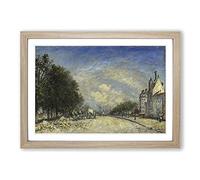 Big Box Art Johan Jongkind The Boulevard de Port-Royal, Pris Framed Wall Art Picture Print Ready to Hang, Oak A2 (62 x 45 cm)