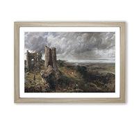 Big Box Art John Constable Hadleigh Castle, The Mouth of The Thames Framed Wall Art Picture Print Ready to Hang, Oak A2 (62 x 45 cm)