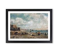 Big Box Art John Constable Marine Parade Chain Pier Framed Wall Art Picture Print Ready to Hang, Oak A2 (62 x 45 cm)