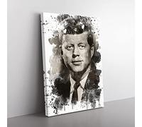 Big Box Art John F Kennedy JFK President V3 Canvas Wall Art Print Ready to Hang Picture, 76 x 50 cm (30 x 20 Inch), Multi-Coloured
