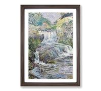 Big Box Art John Henry Twachtman Waterfall Framed Wall Art Picture Print Ready to Hang, Walnut A2 (62 x 45 cm)