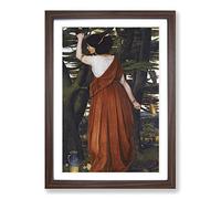Big Box Art John Roddam Spencer Stanhope Lady with a Torch Framed Wall Art Picture Print Ready to Hang, Walnut A2 (62 x 45 cm)
