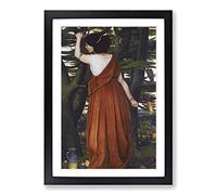 Big Box Art John Roddam Spencer Stanhope Lady with a Torch Framed Wall Art Picture Print Ready to Hang, Oak A2 (62 x 45 cm)