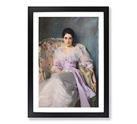 Big Box Art John Singer Sargent Lady Agnew Framed Wall Art Picture Print Ready to Hang, Oak A2 (62 x 45 cm)