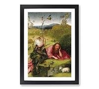 Big Box Art John The Baptist by Hieronymus Bosch Framed Wall Art Picture Print Ready to Hang, Black A2 (62 x 45 cm)