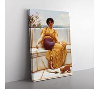 Big Box Art John William Godward Idleness Canvas Wall Art Print Ready to Hang Picture, 76 x 50 cm (30 x 20 Inch), Multi-Coloured