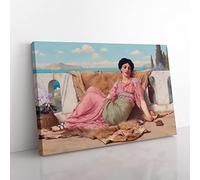 Big Box Art John William Godward The Quiet Pet Canvas Wall Art Print Ready to Hang Picture, 76 x 50 cm (30 x 20 Inch), Multi-Coloured