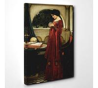Big Box Art John William Waterhouse The Crystal Ball Canvas Wall Art Print Ready to Hang Picture, 30 x 20 Inch (76 x 50 cm), Multi-Coloured