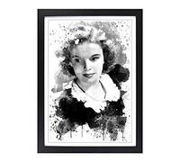 Big Box Art Judy Garland (1) V3 Framed Wall Art Picture Print Ready to Hang, Black A2 (62 x 45 cm)