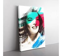 Big Box Art Katherine Hepburn Sepia V2 Canvas Wall Art Print Ready to Hang Picture, 76 x 50 cm (30 x 20 Inch), Multi-Coloured