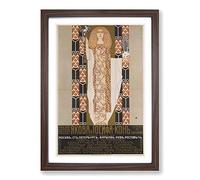 Big Box Art Koloman Moser Plakatentwurf No.3 Framed Wall Art Picture Print Ready to Hang, Walnut A2 (62 x 45 cm)