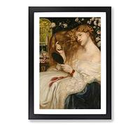 Big Box Art Lady Lilith by Dante Gabriel Rossetti Framed Wall Art Picture Print Ready to Hang, Black A2 (62 x 45 cm)