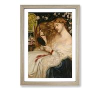 Big Box Art Lady Lilith by Dante Gabriel Rossetti Framed Wall Art Picture Print Ready to Hang, Oak A2 (62 x 45 cm)