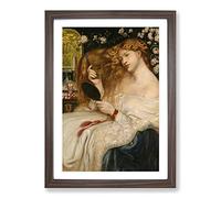 Big Box Art Lady Lilith by Dante Gabriel Rossetti Framed Wall Art Picture Print Ready to Hang, Walnut A2 (62 x 45 cm)